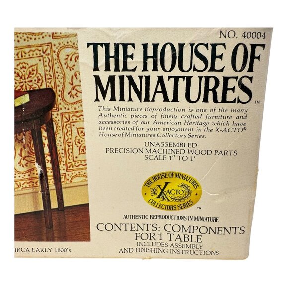 Xacto The House Of Miniatures Hepplewhite Side 1800s Table Kit 40004 Unassembled - Picture 2 of 11